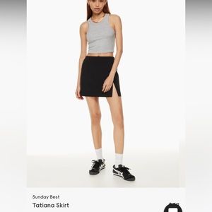 Black Aritzia Sunday Best Tatiana skirt
